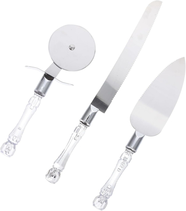 Agrandir l'image de Set 3 pièces : Pelle à gâteau, Coupe pizza et Couteau - pâtisserie Image de Set 3 pièces : Pelle à gâteau, Coupe pizza et Couteau - pâtisserie