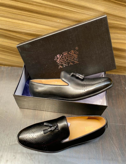Image sur Chaussures en cuir cirable deux pompons,  bonne qualité avec carton