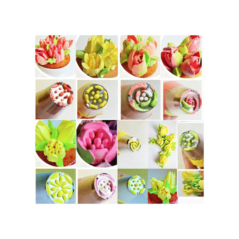 Lot De 5 Douilles à Pâtisserie En Inox - Pour Décoration De Gâteaux, Cupcakes Et Biscuits, Motifs Noël