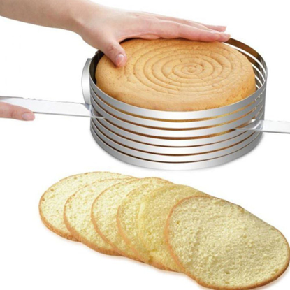 Image de Coupe-gâteau pour couper les gâteaux uniformément - Coupe à gâteau réglable de 15,2 à 30,5 cm 9-12inch argenté