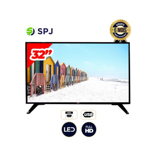 TV LED -SPJ- LEDBLS-32IA006 - 32 pouces -HD Ready Analogue Tv - Noir