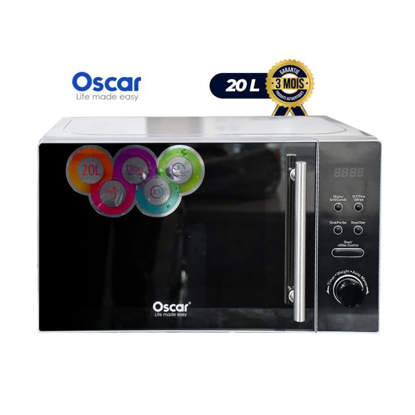 Micro onde avec Grill Oscar - AG720 - 20 Litres - 700 Watts - Argent - Garantie 03 mois Micro onde avec Grill Oscar - AG720 - 20 Litres - 700 Watts - Argent - Garantie 03 mois