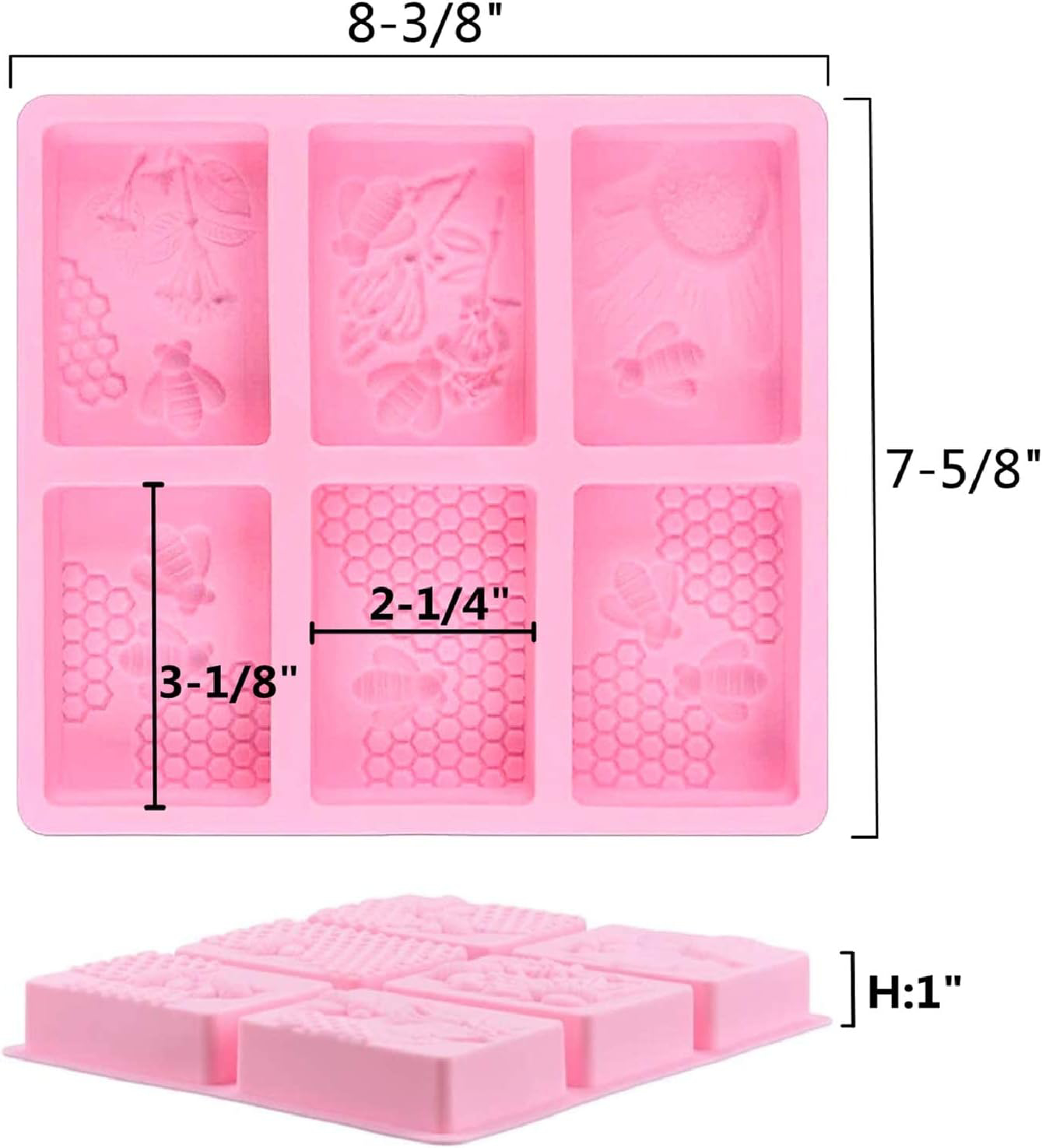 Moule à Savon Silicone Arbre De Vie | 4 Cavités Rectangulaires | Pour Savon Maison Et Résine