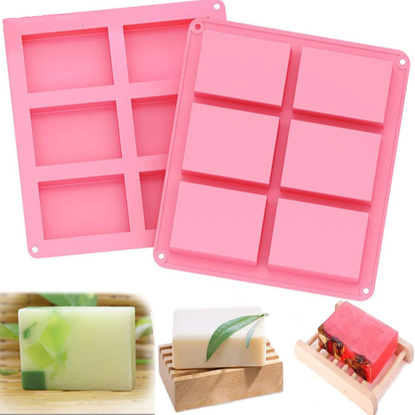 Image de Moule à savon  de  125g 6 CAVITES - savonnerie
