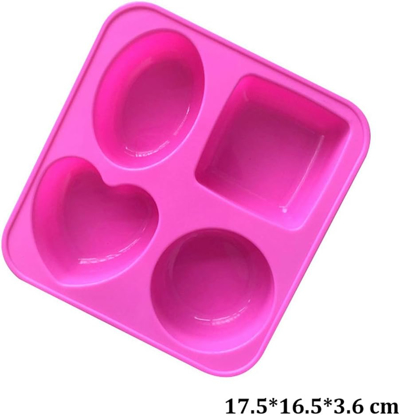 Agrandir l'image de Moule à savon 125g - multiformes - 4 cavités Image de Moule à savon 125g - multiformes - 4 cavités