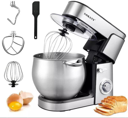 Image de Sokany  Robot pâtissier stand mixer SC-623e Pétrin numérique 10L 2000W 6 vitesses avec pot rotatif