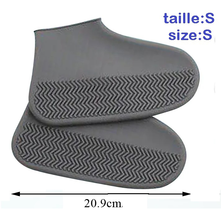 Couvre-chaussures Imperméables Réutilisables Flex Boot Guard - Taille SM (pointures 7-9), En Caoutchouc/silicone, Noir