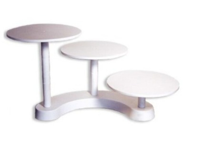 Image de Présentoir Plastique 3 Etages, présentoir gâteaux pâtisserie cupcake  présentoir à dessert ESCALIER