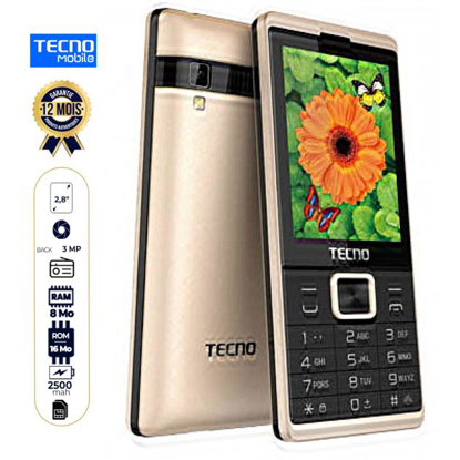 Image de Téléphone Tecno T528 - 2.8" - 16Mo/8 Mo RAM - 2500 mAh - Double Sim - Garantie 12 Mois