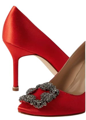 Image de Escarpins en daim avec boucle brillant argenté, talon 10.5 cm, avec carton, produit générique