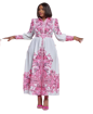 Image sur Jolie robe satin fleuri avec ceinture longue manche pour femme, produit générique