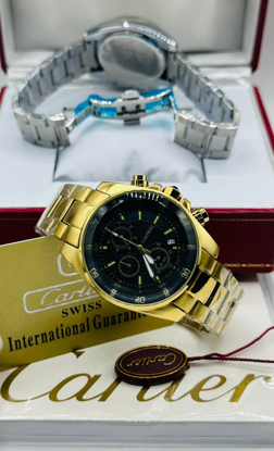 Agrandir l'image de Montre Mixte en acier inoxydable avec carton, Cartier, produit générique Image de Montre Mixte en acier inoxydable avec carton, Cartier, produit générique