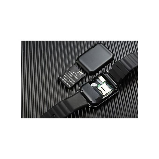 Image sur Smart Watch Montre Connectée - Bluetooth - Avec Puce - Carte Mémoire - Camera - Noir