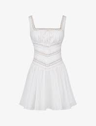 Agrandir l'image de Robe courte de petite balade pour femme, buste froncé, ourlet à volants,Bretelles Image de Robe courte de petite balade pour femme, buste froncé, ourlet à volants,Bretelles