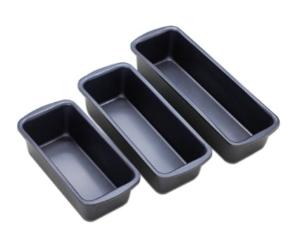 Image de Jeu de 3 Moule de cuisson à pain, gâteau rectangulaire , antiadhésif, ustensiles de cuisson, matériau en acier au carbone 27X6X9.5CM - copié