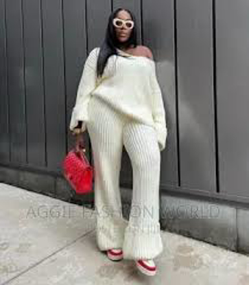 Image de Ensemble pull et pantalon à manches longues pour femme, 2 pcs , vêtements optiques trempés, Pour saison pluvieuse