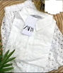 Image sur Ensemble 2 Pcs chemise et courte jupe paysanne en dentelle avec élastique à la taille, qualité irréprochable