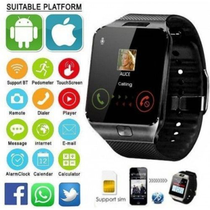 Image de Dz09 Montre Connectée Bluetooth Avec Puce - Carte Mémoire - Camera