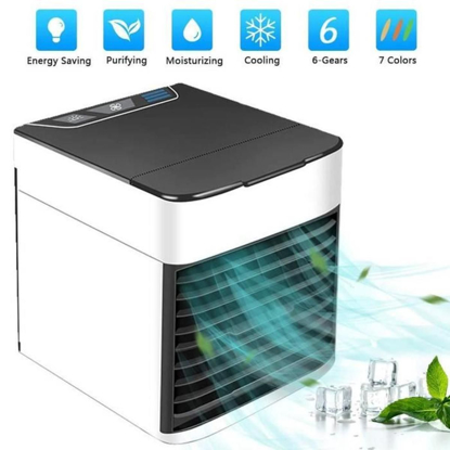 Agrandir l'image de Refroidisseur D'air - Mini Climatiseur Humidificateur - Blanc et Noir Image de Refroidisseur D'air - Mini Climatiseur Humidificateur - Blanc et Noir