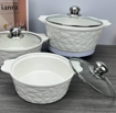 Image sur Ensemble de casserole en céramique 3pcs / plats de service  jeu d'assiettes - copié