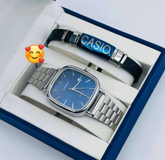 Image sur Montre en Acier inoxydable dans sa boîte avec bracelet, Casio, Produit générique