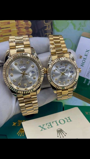 Image sur Montre pour couple en Acier inoxydable, dans sa boîte,  ROLEX, Produit générique