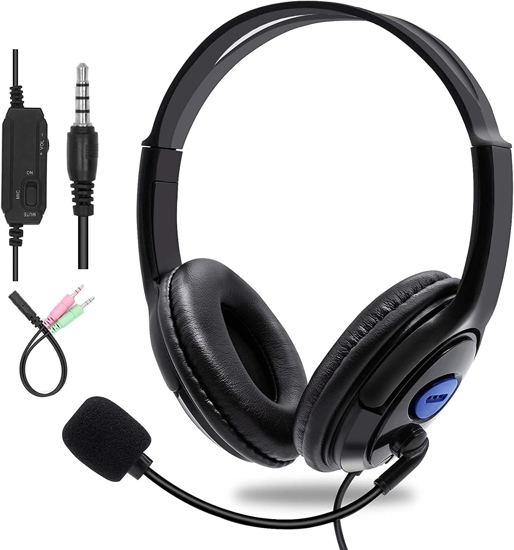 Image sur Casque d'ordinateur 3,5 mm avec microphone, call center et gaming