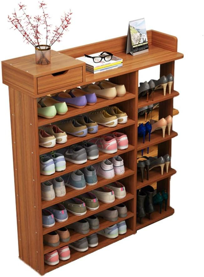 Étagère à Chaussures Pliable En Bambou - 7 Niveaux - Pour Entrée, Chambre, Couloir - Rangement Gain De Place