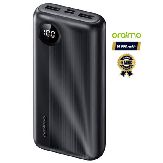 Image sur Powerbank Oraimo - OPB-P160D - 16000mAh - Garantie 6 Mois