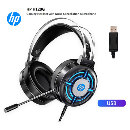 Image sur Casque de jeu HP H120 USB 2 broches avec contrôle du micro