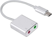 Image sur Carte son externe USB Type-C vers Jack 7.1 canaux 3,5 mm casque stéréo adaptateur pour de cartes audio - Or