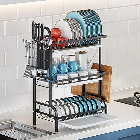 Étagère De Rangement Réglable 3 Niveaux Pour Casseroles - Organisateur Armoire Cuisine