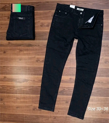 Image de PANTALON JEAN NOIR STRETCH