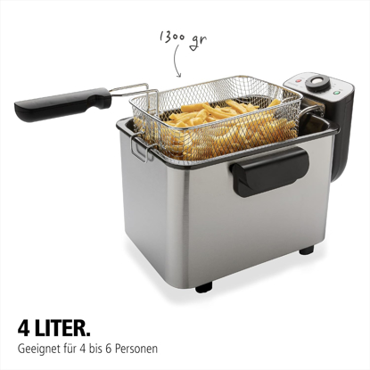 Image de Friteuse Brabantia BBEK1130 - Friteuse à l’huile - 4 litres - 2200 watts - Zone froide - Température réglable - Passe au lave-vaisselle - Protection contre la surchauffe - Acier inoxydable