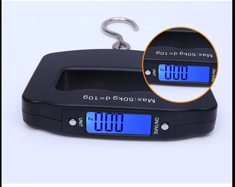 Cadeau,50kg 110LB Portable Numérique électronique Pêche Balances