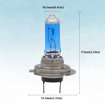 Dimensions lampes halogènes H7 12V 100W pour phares de voitures.