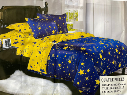 Image de 2 Drap 3 Places + 2 Taies D'Oreiller - Multicolore