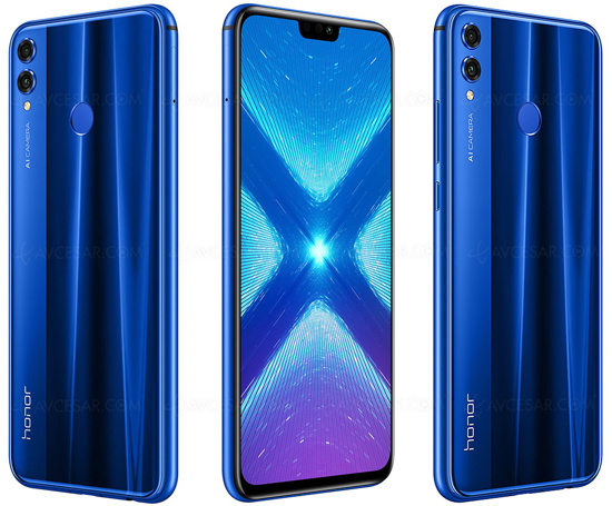 Image sur Téléphone Huawei Honor 8X-2SIM- 128GB ROM - 6GB RAM-20+2MP - 3750mAh - Garantie 3 mois