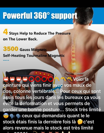 Image sur Sante et Beaute, ceinture magnetique pour massage lombaire