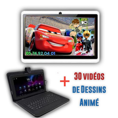 Image de TABLETTE POUR ENFANT (2GO RAM / 16GO) AVEC 30 DESSINS ANIMéS +clavier Offert