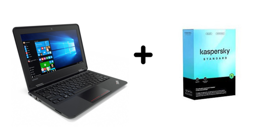 Image sur Laptop Lenovo Thinkpad 11e - Quad Core - 13 Pouces - 128GB SSD/4GB DE RAM - 1.80 Ghz - Occasion + KASPERSKY STANDARD 2 POSTES