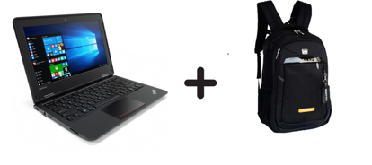 Agrandir l'image de Laptop Lenovo Thinkpad 11e - Quad Core - 13 Pouces - 128GB SSD/4GB DE RAM - 1.80 Ghz - Occasion + SAC à dos avec chargeur USB Image de Laptop Lenovo Thinkpad 11e - Quad Core - 13 Pouces - 128GB SSD/4GB DE RAM - 1.80 Ghz - Occasion + SAC à dos avec chargeur USB
