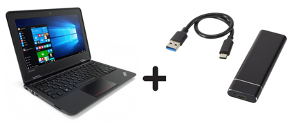 Image de Laptop Lenovo Thinkpad 11e - Quad Core - 13 Pouces - 128GB SSD/4GB DE RAM + Disque SSD M.2 4To USB C