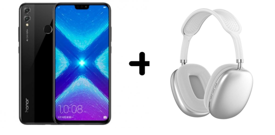 Image sur Téléphone Huawei Honor 8X-2SIM- 128GB ROM - 6GB RAM + Casque bluetooth p9 pro max