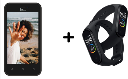 Image de Smartphone RIO 3G - 8Go/512Mo RAM - 2MP - 1550mAh - 4" - 3G - Dual Sim + 15Go (5Go par mois pendant 3 mois) + Montre connectée M4