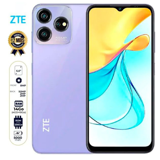 Image sur ZTE Blade V50 Design 4G - 256 Go - 14Go (4Go+10Go) RAM - 6.6" - Dual Nano SIM - 50MP+2MP+2MP/8MP - 5000mAh - Garantie 12 Mois