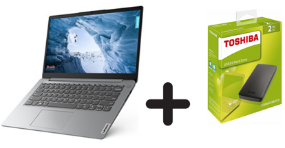 Agrandir l'image de Laptop Lenovo IdeaPad 1 11ADA05 Ecran HD 11,6 pouces AMD Athlon Silver 3050e 256Go SSD/4Go RAM 512Mo Dédiée + Disque dur externe HDD Toshiba - 2To Image de Laptop Lenovo IdeaPad 1 11ADA05 Ecran HD 11,6 pouces AMD Athlon Silver 3050e 256Go SSD/4Go RAM 512Mo Dédiée + Disque dur externe HDD Toshiba - 2To