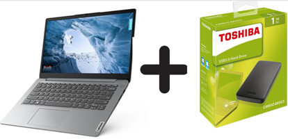 Agrandir l'image de Laptop Lenovo IdeaPad 1 11ADA05 Ecran HD 11,6 pouces AMD Athlon Silver 3050e 256Go SSD/4Go RAM 512Mo Dédiée + Disque dur externe HDD Toshiba - 1To Image de Laptop Lenovo IdeaPad 1 11ADA05 Ecran HD 11,6 pouces AMD Athlon Silver 3050e 256Go SSD/4Go RAM 512Mo Dédiée + Disque dur externe HDD Toshiba - 1To