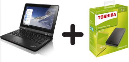 Agrandir l'image de Lenovo 11e- core i3 -7eme gen -128 SSd/4 Go- Disque dur externe HDD Toshiba - 1To Image de Lenovo 11e- core i3 -7eme gen -128 SSd/4 Go- Disque dur externe HDD Toshiba - 1To