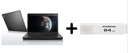 Agrandir l'image de Laptop LENOVO THINKPAD E545 - core i3 - 2e génération - 500 Go/ 4 Go - 15,6 pouces - 2,3 Ghz - 01 mois garantie ( reconditionnée ) + Clé USB KIOXIA 64GB Image de Laptop LENOVO THINKPAD E545 - core i3 - 2e génération - 500 Go/ 4 Go - 15,6 pouces - 2,3 Ghz - 01 mois garantie ( reconditionnée ) + Clé USB KIOXIA 64GB